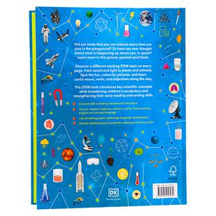 dk1000词进口英文原版正版 1000个科学词汇 1000 Words STEM  DK儿童科普英语单词学习 插图图解字典词典 精装 阅读写作技能提升