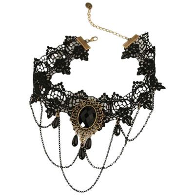 颈饰黑色项链女锁骨链买3送1