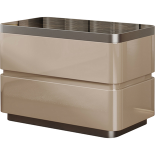 主卧床头柜轻奢高级感实木烤漆带锁大尺寸40cm储物柜岩板收纳边柜