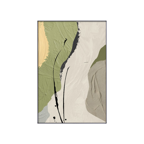 现代抽象客厅装饰画沙发背景墙肌理感挂画轻奢极简落地画入户玄关