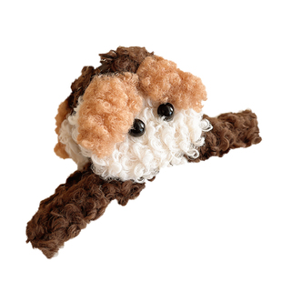 可爱毛绒抓夹大号发量大2025新款高端发夹女后脑勺盘头发夹子头饰