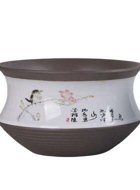 多肉绿植盆意国景带托紫砂创风