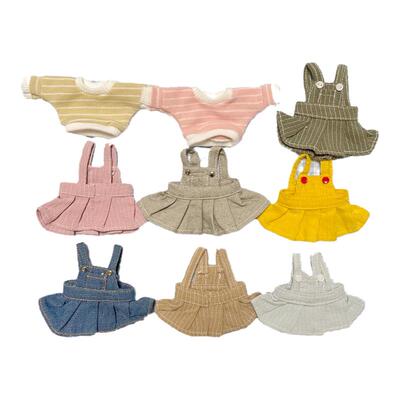 配饰labubu部分可穿掌门狗娃娃衣浴袍换装短裤围巾帽子15cm衬衫2