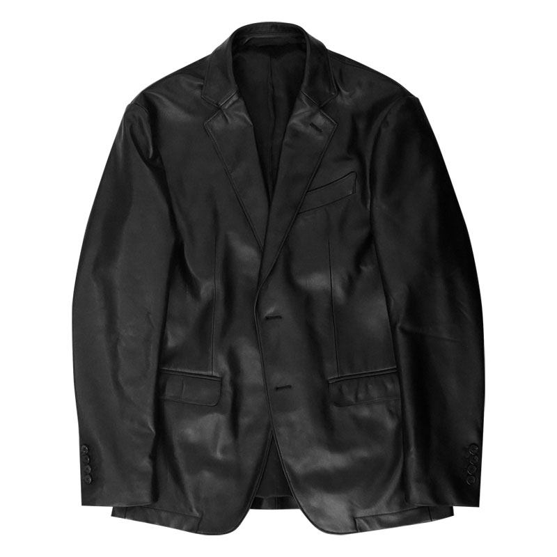 上海实体真皮绵羊皮双扣男西装西服量身定做无间道陈永仁同款休闲