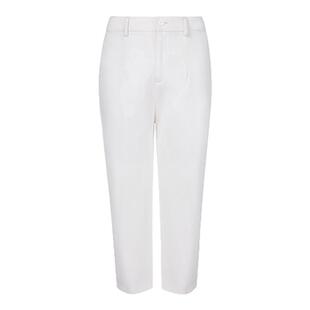 LIANGNUO靓诺白色简约通勤百搭女士夏季裤子七分小脚裤LK17252A