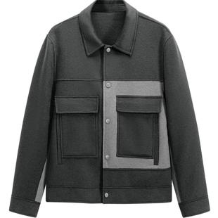 GXG男装灰色时尚短款大衣 2023年冬季品GEX10629354