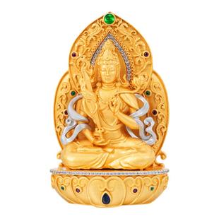 VISING原创设计古法虚空藏菩萨吊坠摆件两用虎牛本命佛