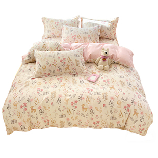 纯棉被套单件150x200x230cm全棉床单被罩单人学生宿舍被单三件套