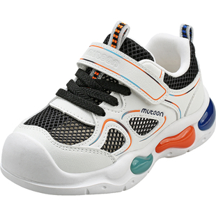 牧童运动鞋女童鞋子2026夏季新款轻便缓震男童鞋闪灯鞋轻便跑步鞋