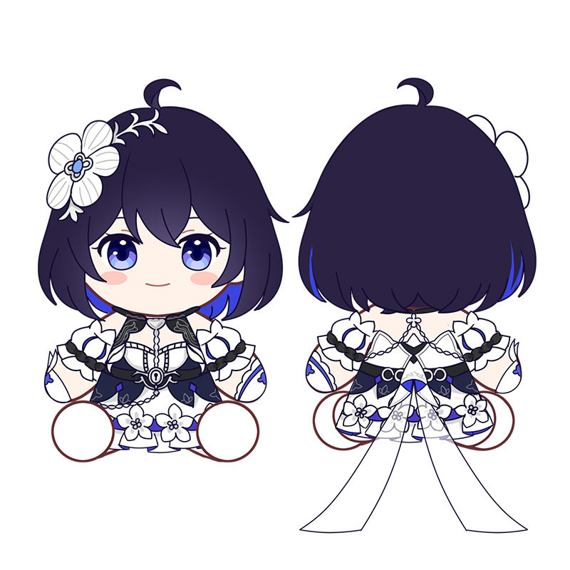 馒头社崩坏3周边希儿·芙乐艾棉花娃娃seele vollerei坐姿抱枕