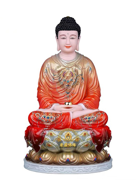 汉白玉全堂佛像供奉中式家居摆件