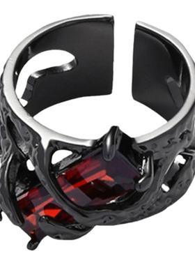 暗黑高级设计感开口戒指