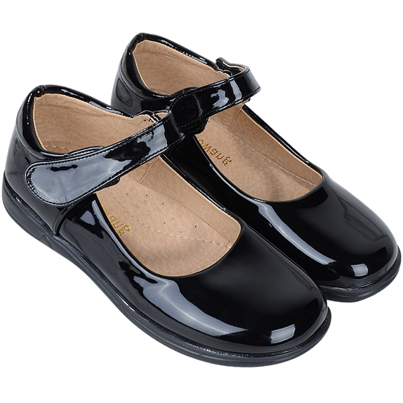 男女童黑白色皮鞋中小学生演出鞋女孩软底单鞋儿童公主花童礼服鞋