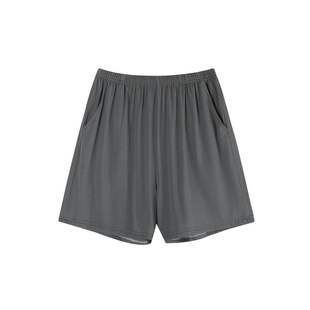 莫代尔妈妈睡裤女士短裤夏季宽松凉感薄款休闲大码纯色五分居家裤