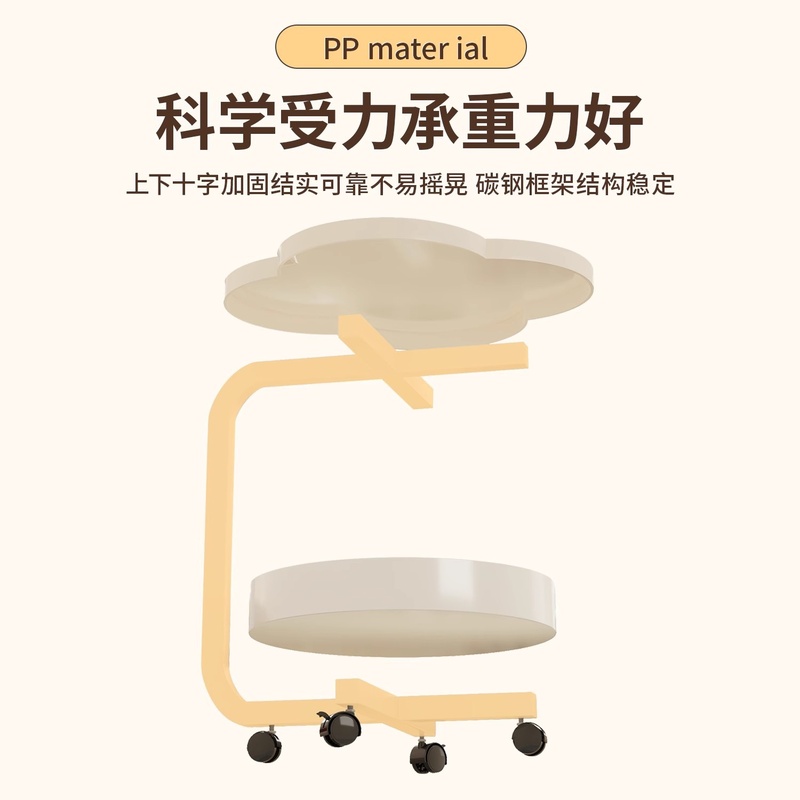 床边桌沙发边几可卧室家用风创意床头小桌子茶几奶油置物架移动