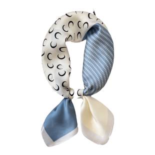 红色波点小方巾丝巾女春秋冬季搭配衬衫职业装围脖子薄围巾70x70