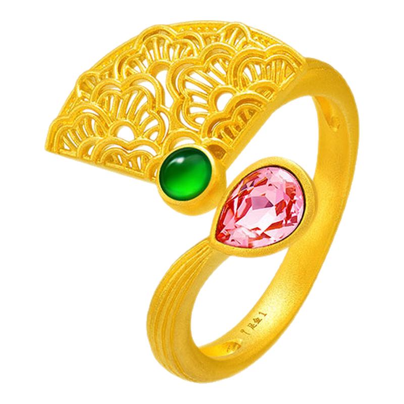 扇念黄金足金戒指镇金店
