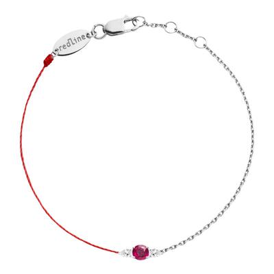 Redline/红绳女士饰品 So Abby 0.10红宝石半链式半绳式手链