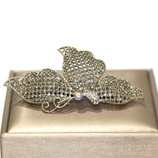 泛思饰品发夹/zaya/奕菲/贞炫等品牌弹簧夹合金水晶重工顶夹2300