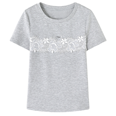 亦白简约百搭正肩短袖T恤女