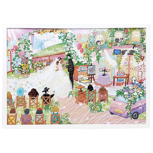 签到婚礼拼图大片150片成人版结婚礼进行时新婚礼物送闺蜜新娘女