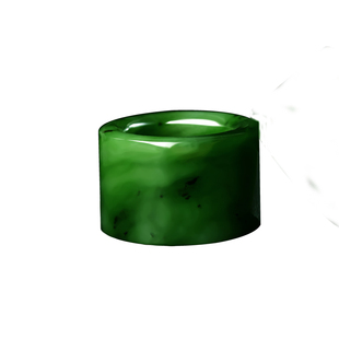 俄罗斯老坑碧玉扳指和田玉菠菜绿玉指环男款大拇指戒圈玉石文玩