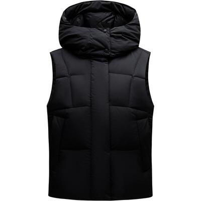 安踏冠军连帽羽绒马甲女士