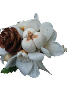 小美姓林森系婚礼手作永生花对戒戒指