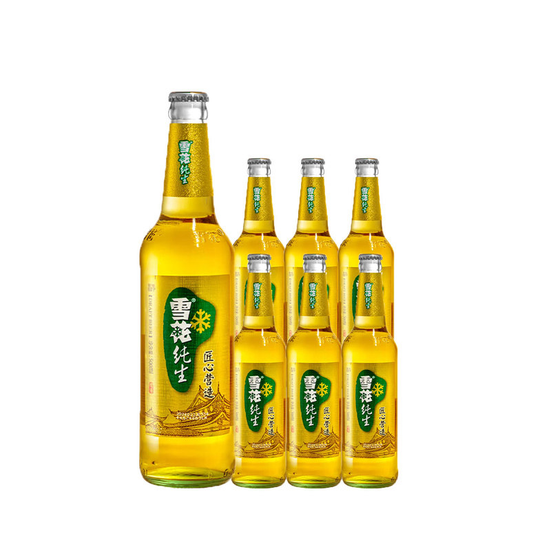 雪花啤酒纯生工艺酿造500ml*6