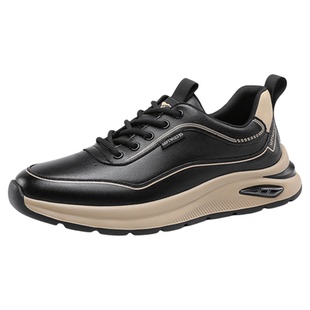 七匹狼男士休闲鞋官方正品商务运动男鞋秋季新款厚底轻便小黑鞋男