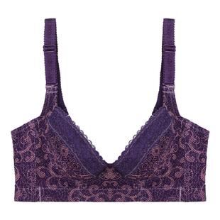 夏娃之秀妈妈大胸内衣女聚拢蕾丝收副乳高侧比防下垂调整型文胸女