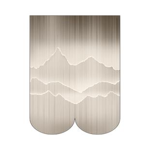 法系轻奢门帘隔断帘家用半透明风水透景卧室厨房卫生间免打孔布帘