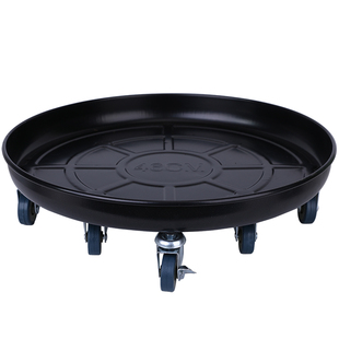 加厚金属可移动花盆托盘带轮万向轮铁轮承重底盘底座大花盆接水盘