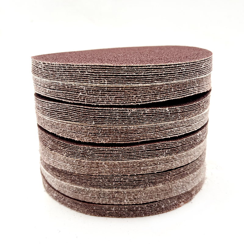 125MM植绒砂纸片磨片/圆盘砂纸/干磨砂纸/抛光片5寸6孔木工打磨片