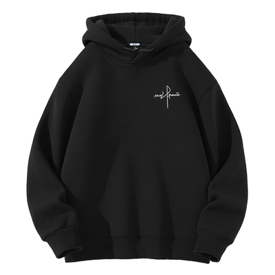 回力黑色连帽卫衣男款春秋外套