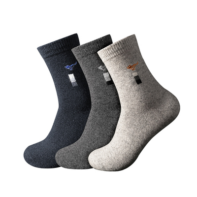 七匹狼羊毛袜子男士加厚保暖长袜