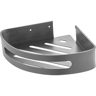 九牧浴室置物架免打孔卫生间三角网篮淋浴房枪灰角蓝收纳架937251