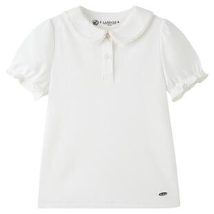 【云柔棉】eland kids衣恋童装女童T恤26年夏新品短袖翻领POLO衫