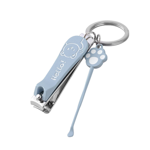 指甲剪单个挖耳勺指甲刀套装带钥匙扣指甲钳掏耳朵剪指甲可爱女生