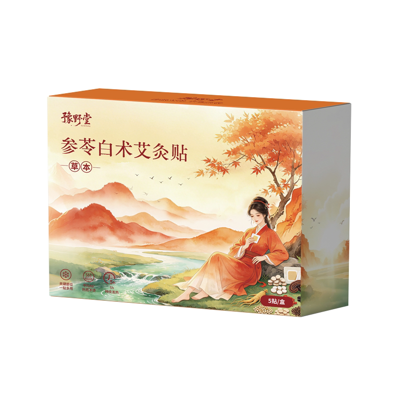 参苓白术艾灸贴草本发热敷肚脐贴