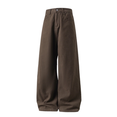 复古纯棉宽松直筒休闲裤工装裤