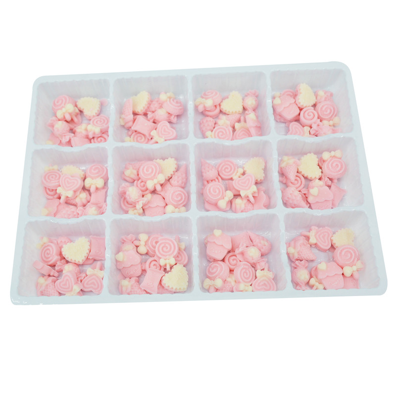 粉色糖果蛋糕装饰巧克力成品 可食用烘焙配件网红儿童蝴蝶结包邮