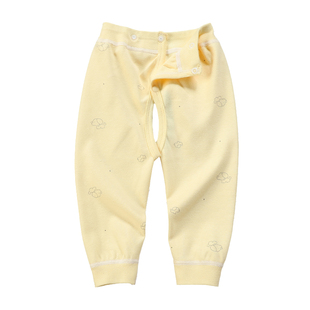 新生儿裤子纯棉秋裤婴幼儿春秋款按扣打底裤a类无骨小宝宝开裆裤