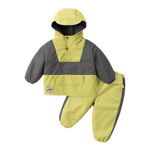 儿童加绒套装宝宝棉服冬装男童棉衣棉裤两件套冬装女冬季棉服童装