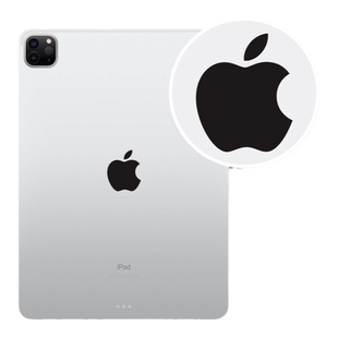 艺贴进口铸造级带导气槽 黑色 适用苹果平板iPad Air/Pro全系logo贴纸保护极简装饰防指纹防水无痕 一份2枚装