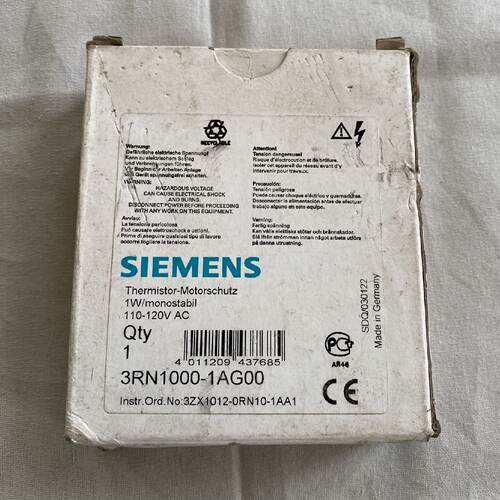 溢价-3RN1000-1AG00热敏电阻电机保护器，110-