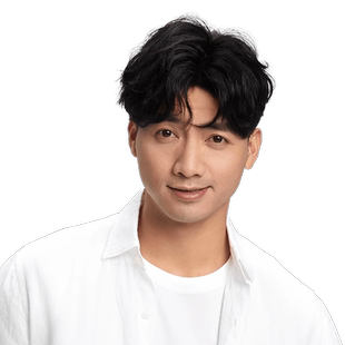 瑞贝卡假发男士中分补发片真发时尚纹理层次短发全手织头顶补发块