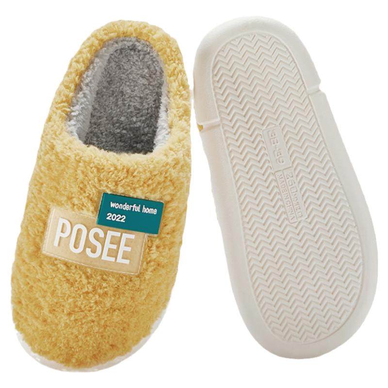 朴西2025新款女秋冬季棉拖鞋家居室内加绒保暖厚底情侣外穿棉拖男