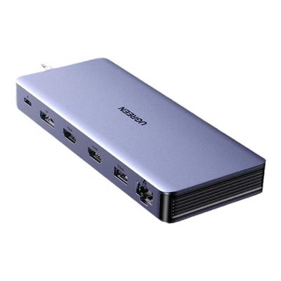 绿联typec转HDMI拓展DP1.2四屏异显4K60Hz投屏扩展坞2K144Hz显示器多接口USB分线转换器适用于电脑笔记本配件