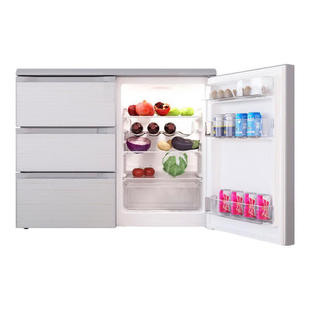 尊贵210L自由嵌入卧式橱柜四门抽屉家商用超薄节能小型矮电冰箱